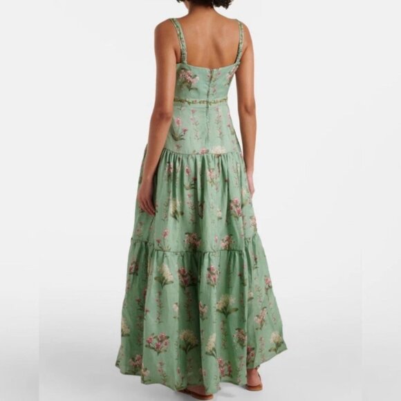 Agua By Agua Bendita Green Floral Maxi Dress - Picture 2 of 11